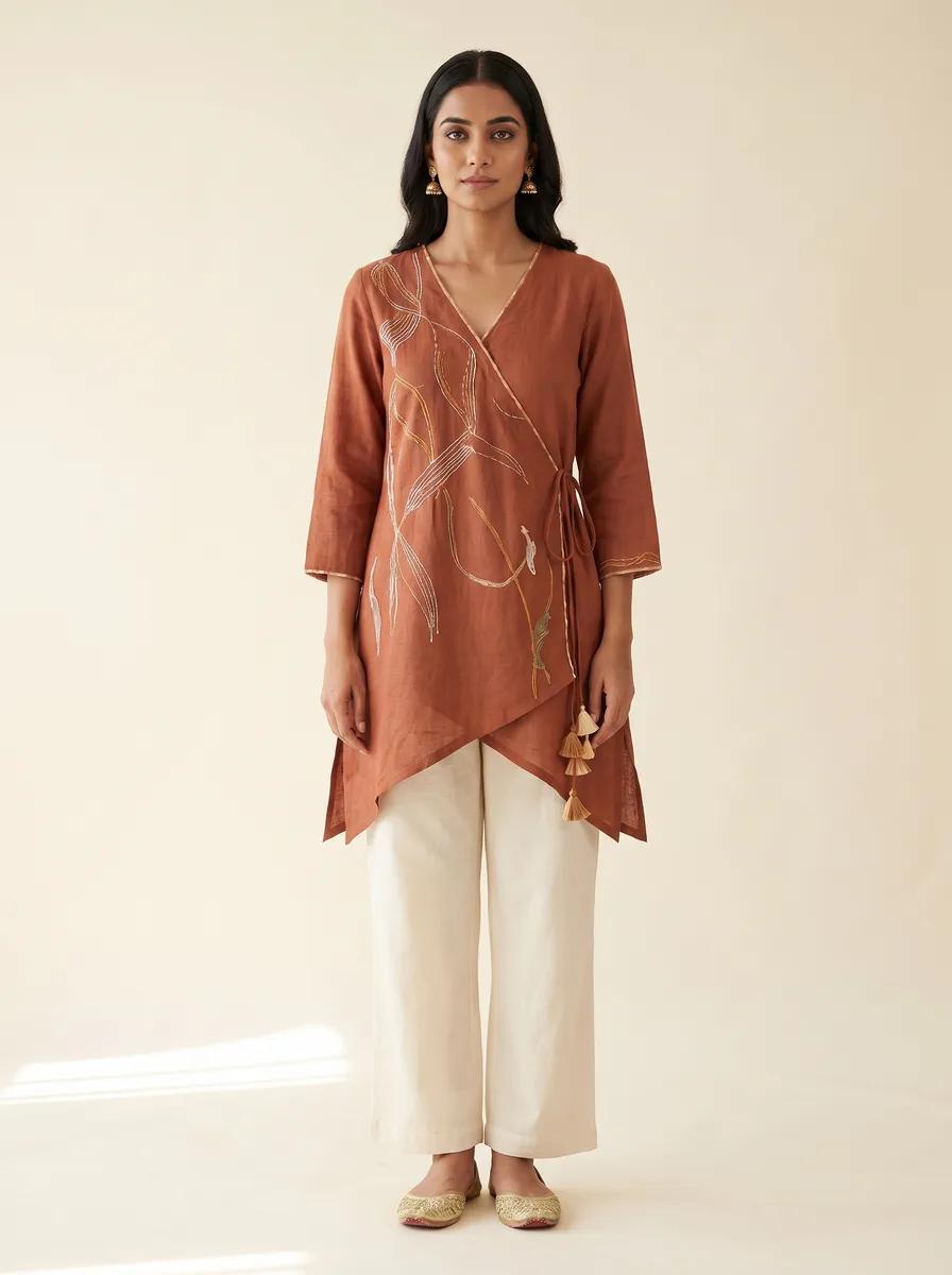 AI-generated angrakha kurti catalogue image — style 1