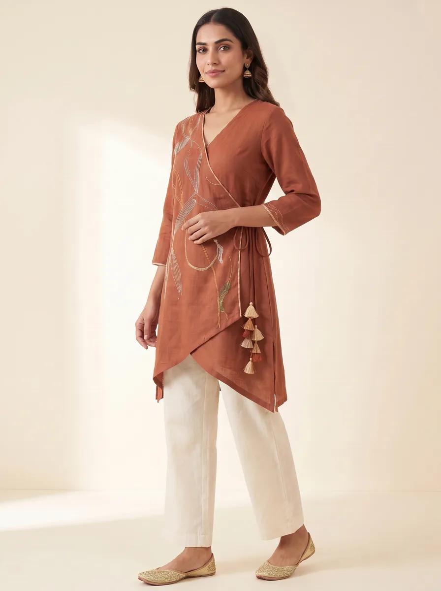 AI-generated angrakha kurti catalogue image — style 4