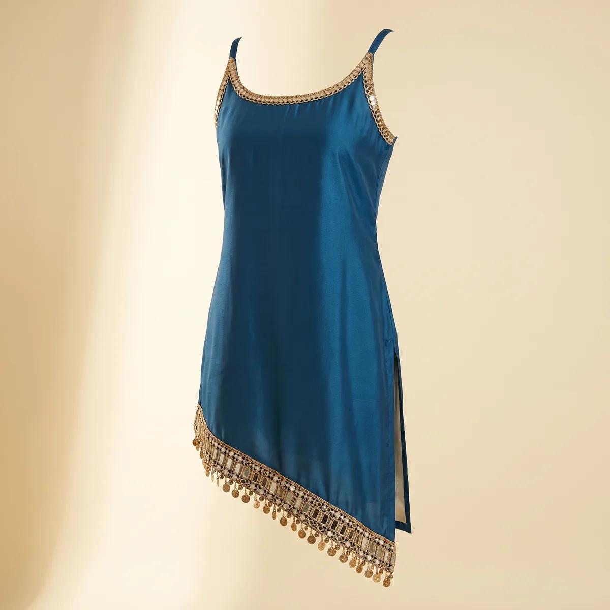 AI-generated mirror-work kurti catalogue image — style 2