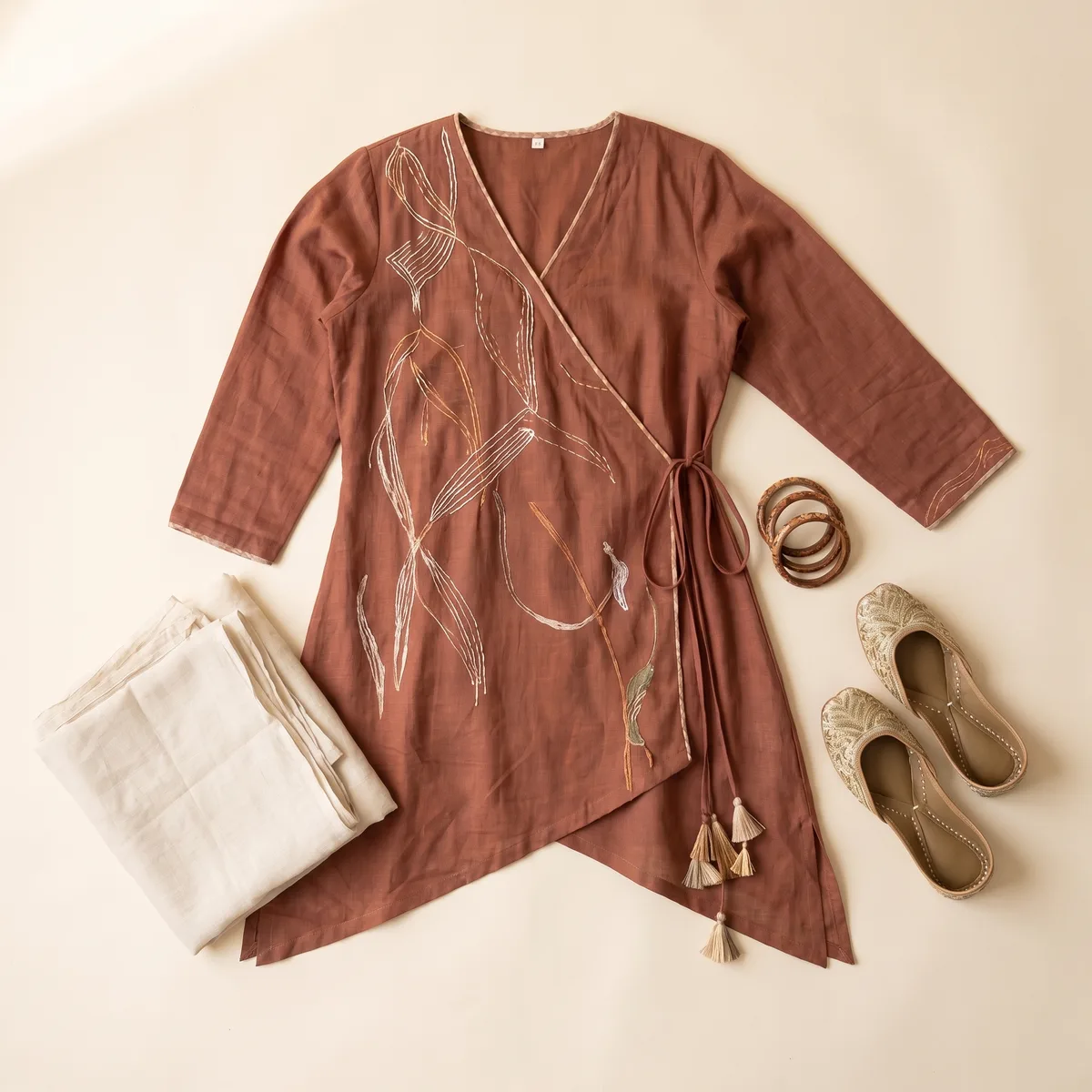 AI-generated angrakha kurti catalogue image — style 6