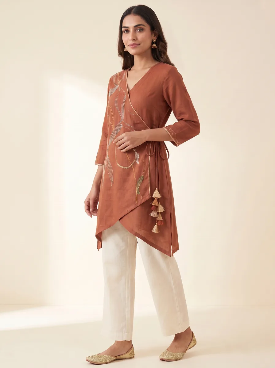 AI-generated angrakha kurti catalogue image — style 4