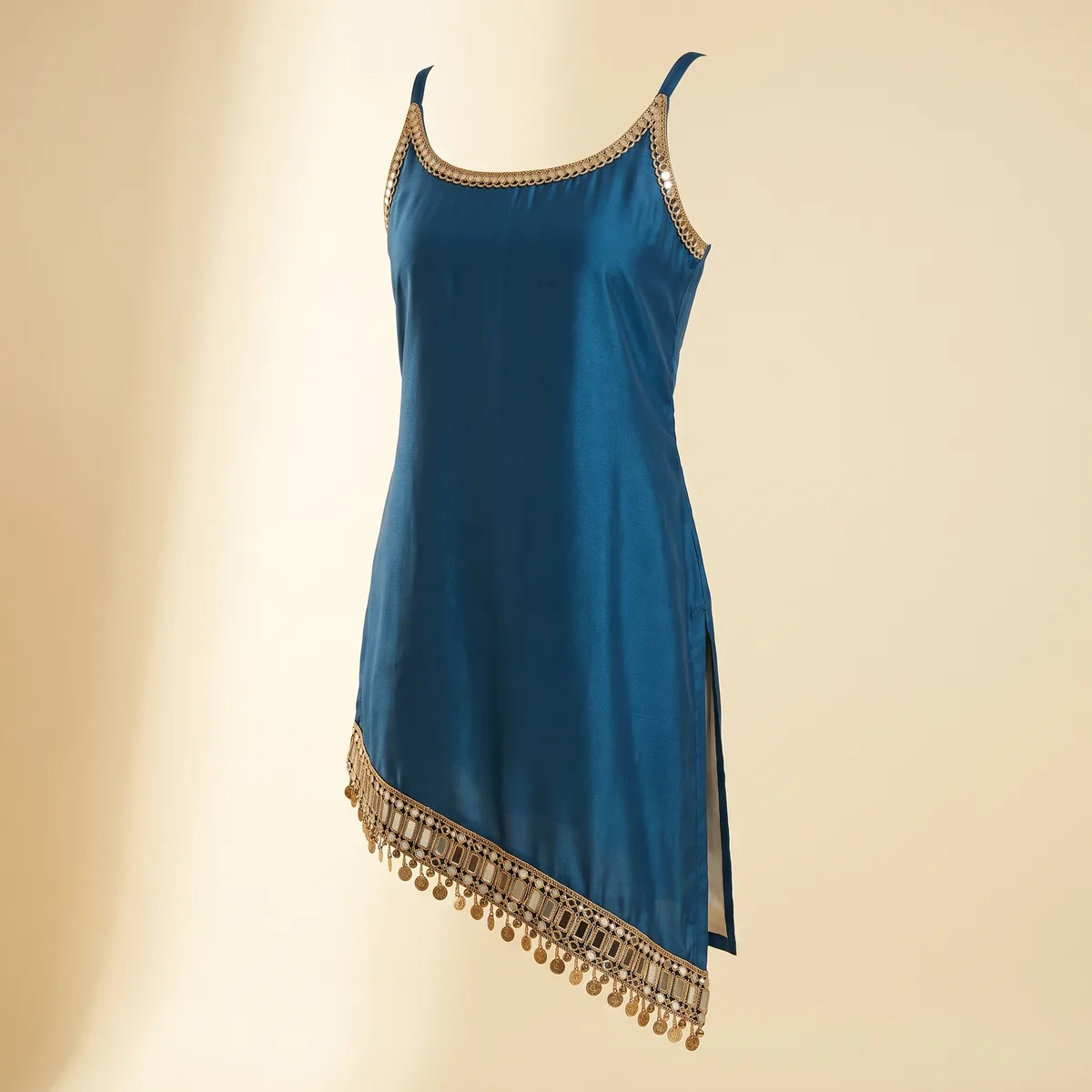 AI-generated mirror-work kurti catalogue image — style 2